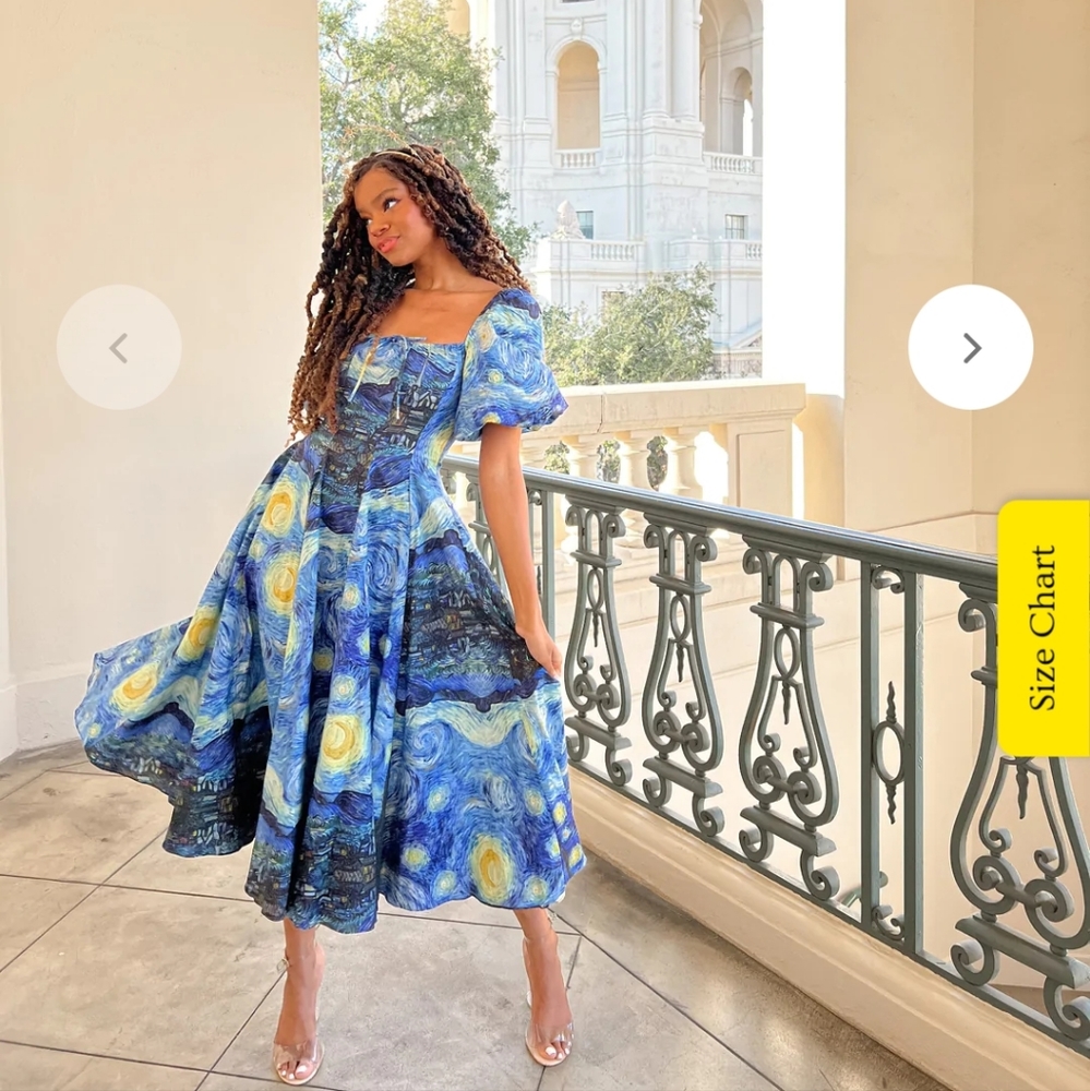 ISO Selkie Van Gogh Starry Night Dress